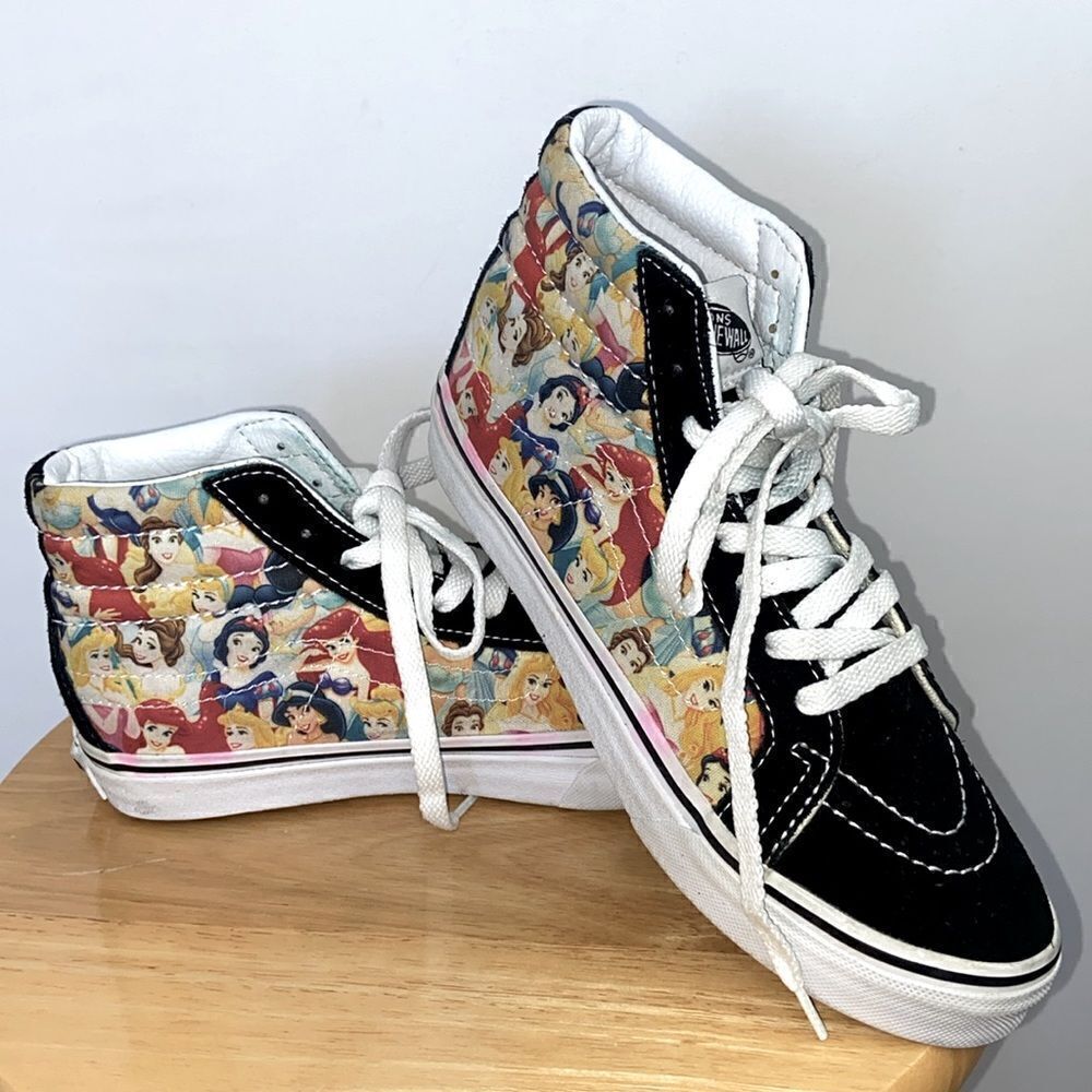 Van's Disney Princess’s Shoes Lace Up Sneakers Rare NWOB Size 6 - Picture 2 of 10